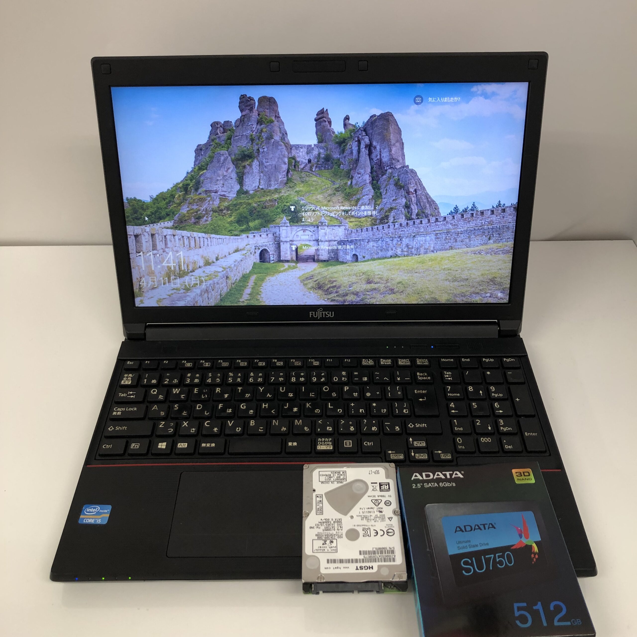 富士通 LIFEBOOK A573/GのSSD換装によるパソコン高速化（深谷市