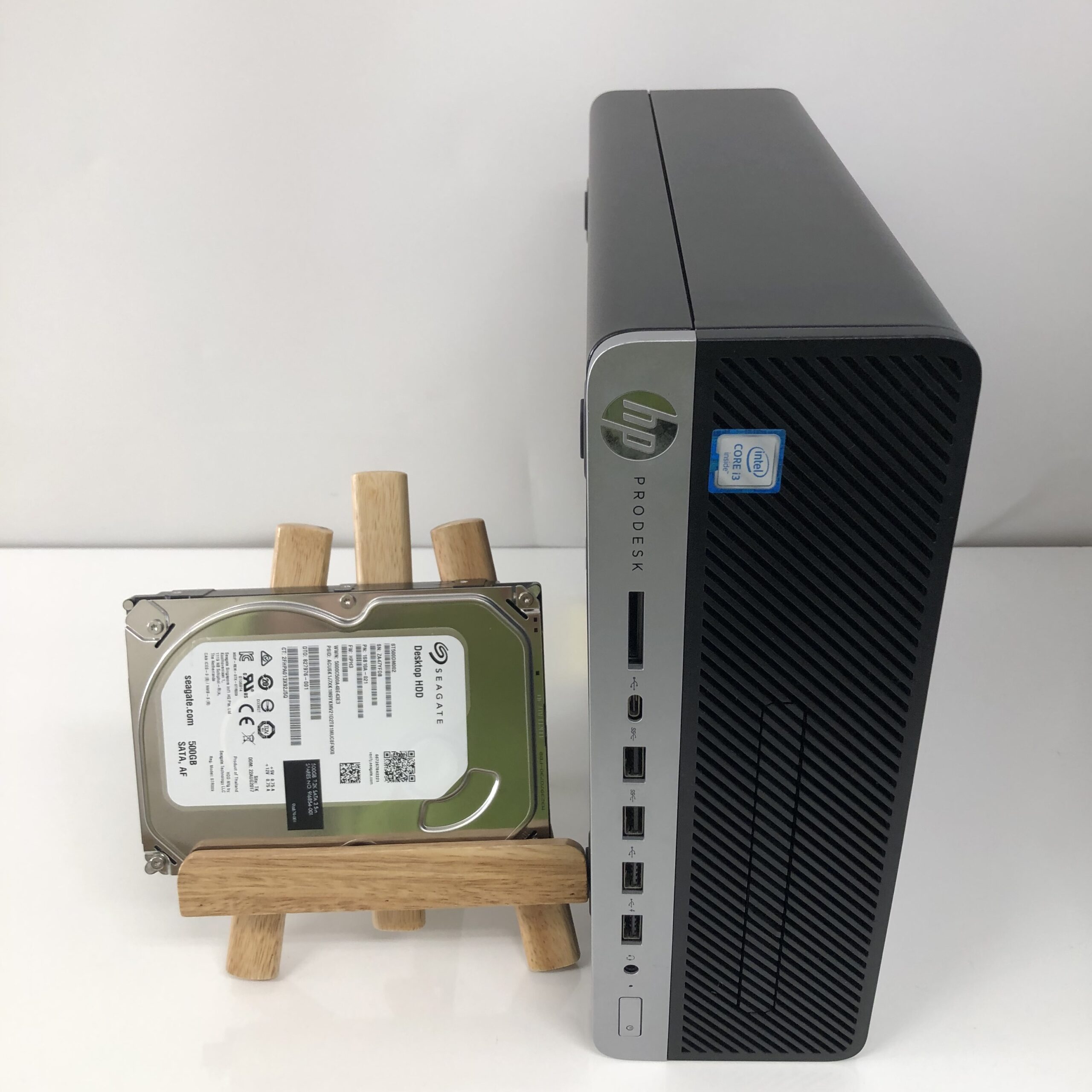 HP ProDesk 配線すっきり 中古 省スペース デスク Win10 or Win11 Office [core i5 6500 8G 512GB  無線キー・マウス 無線LAN 24型液晶] 気質アップ - Windowsデスクトップ