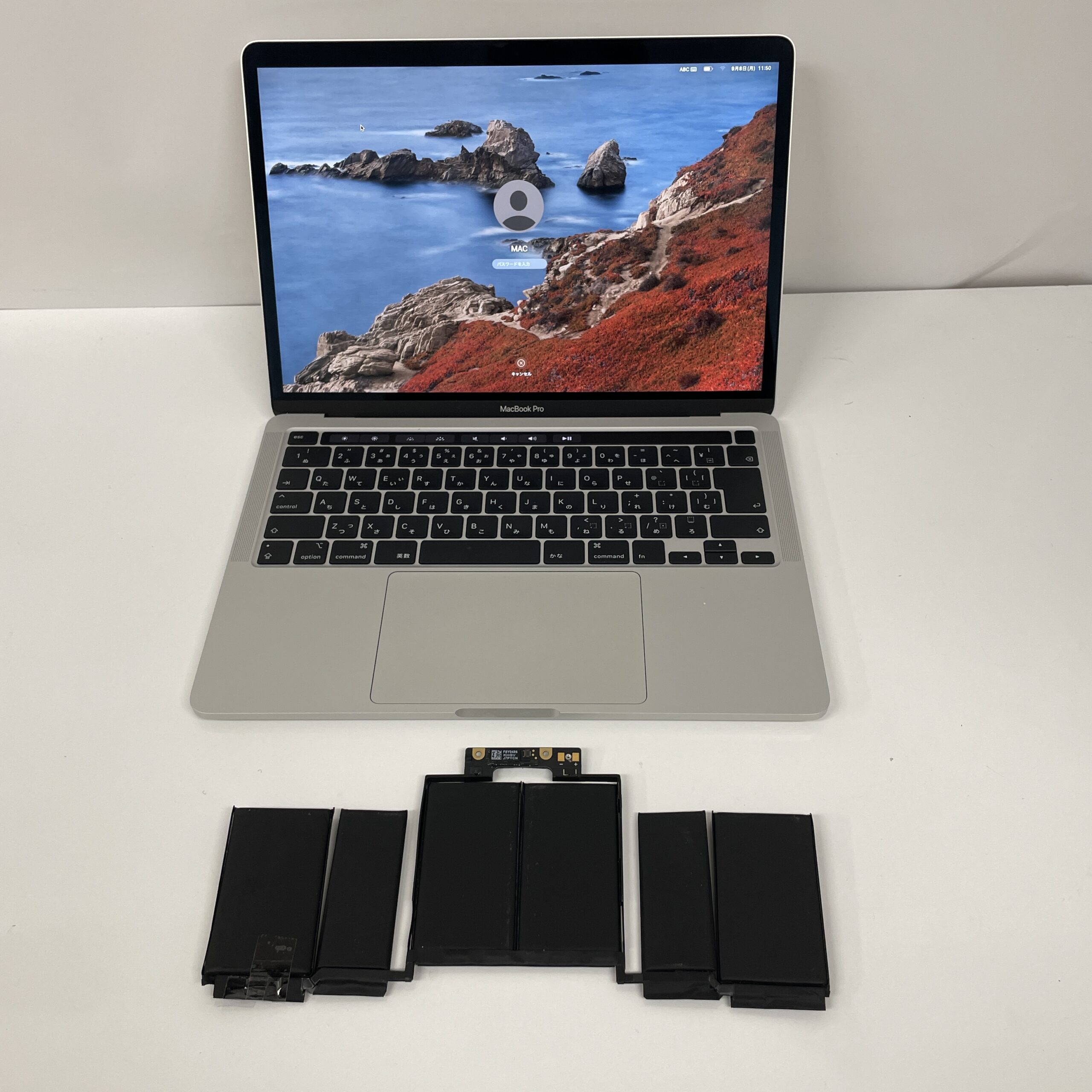 Macbook Pro 2020 13インチ A2251の劣化によるバッテリー交換！（北本